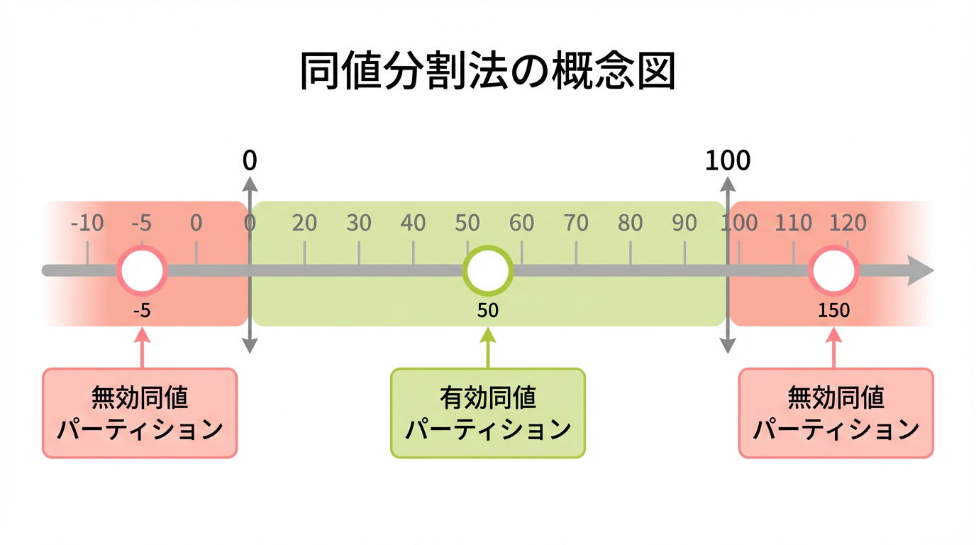 同値分割法の概念図